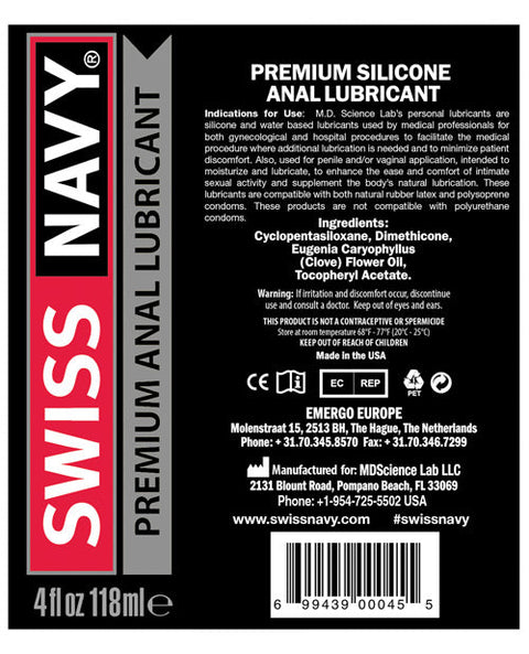 Swiss Navy Silicone Based Anal Lubricant