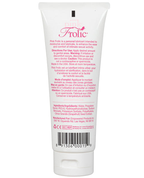 Pink Frolic Gel Lubricant - 3.3 oz Flip Top Tube