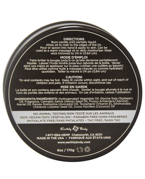Earthly Body Suntouched Hemp Candle - 6 oz Round Tin