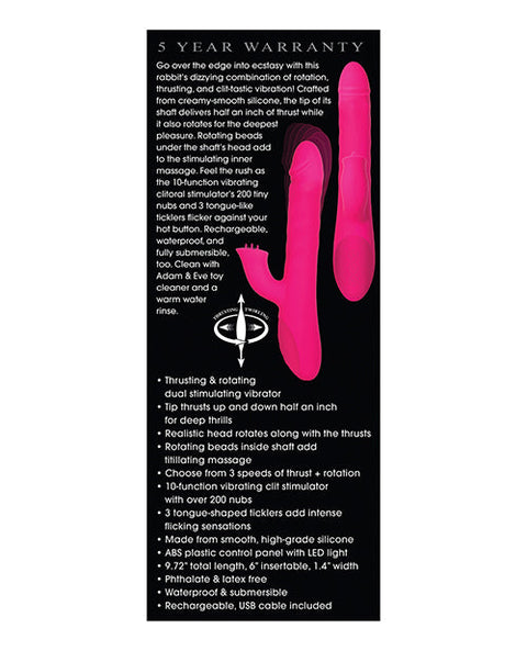 Adam & Eve Eve's Rotating Rabbit Flicker Dual Stim - Pink