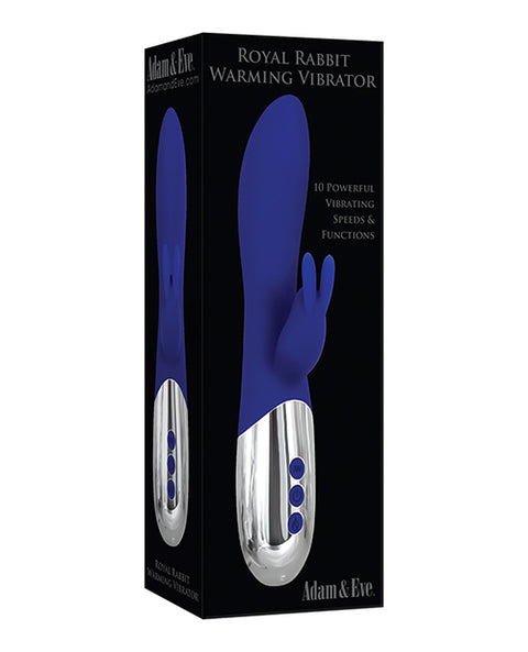 Adam & Eve Royal Rabbit Warming Vibrator - Blue