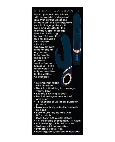 Adam & Eve Eve's Twirling Rabbit Vibrator - Blue