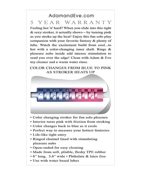Adam & Eve Intensity Power Stroker - Clear/Blue