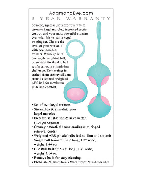 Adam & Eve Eve's Kegel Training Set - Pink/Teal