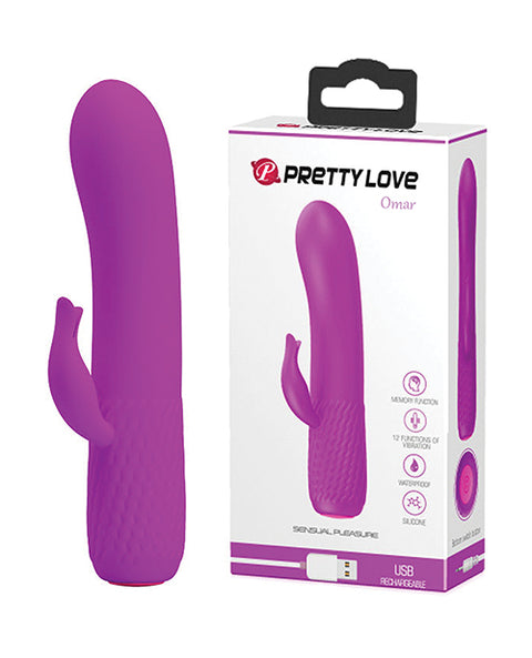 Pretty Love Omar Mini Silicone Vibrator - 12 Function Fuchsia