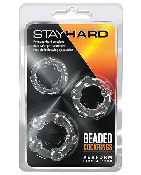 Blush Stay Hard Beaded Cock Rings