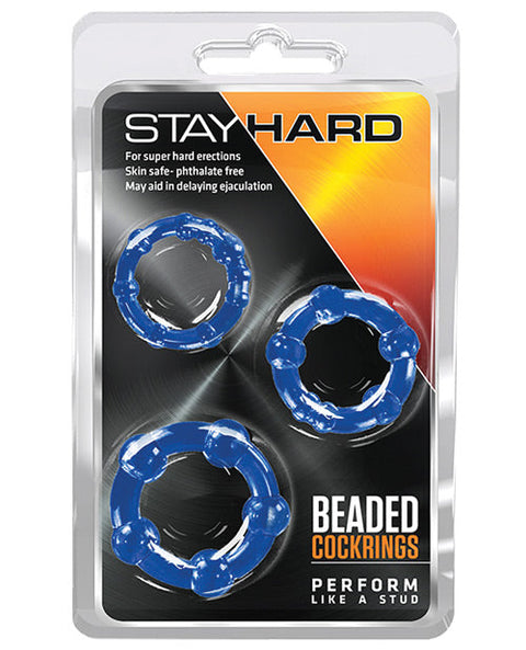 Blush Stay Hard Beaded Cock Rings
