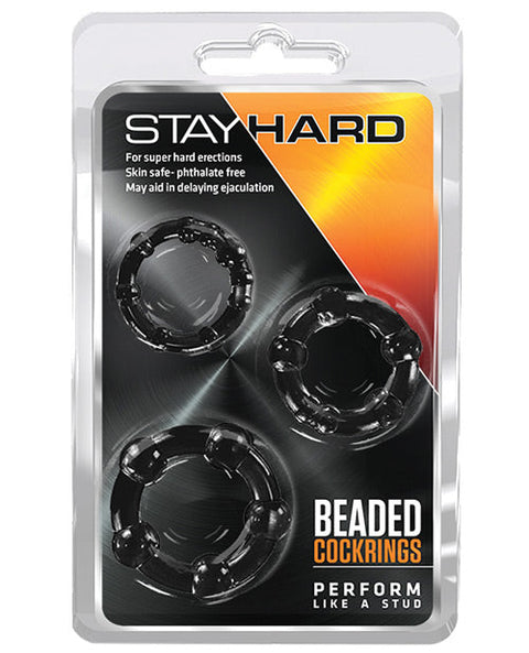 Blush Stay Hard Beaded Cock Rings