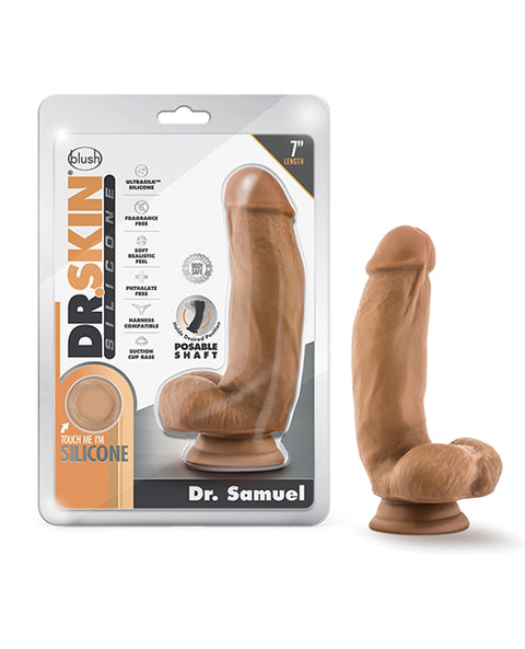 Blush Dr. Skin Silicone Dr. Samuel 7" Dildo w/Balls