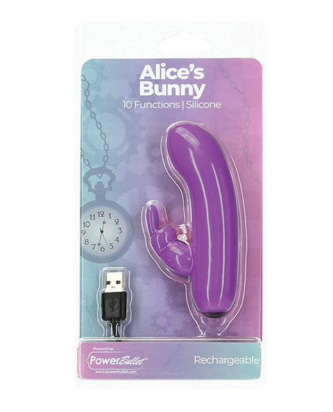 Alice's Bunny Rechargeable Bullet w/Rabbit Sleeve - 10 Functions