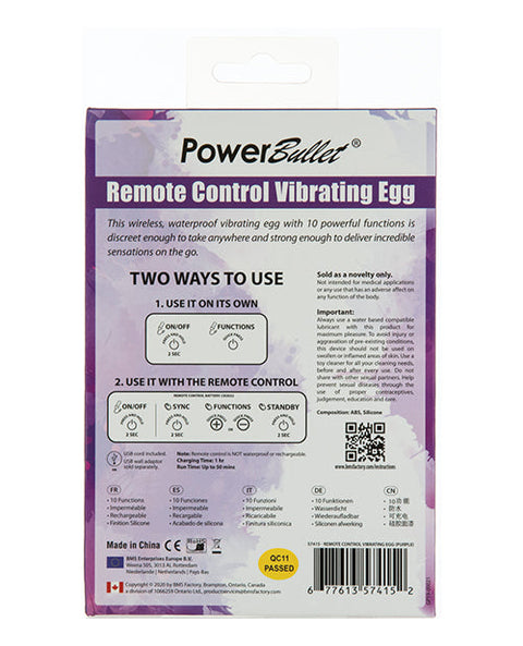 Powerbullet Remote Control Vibrating