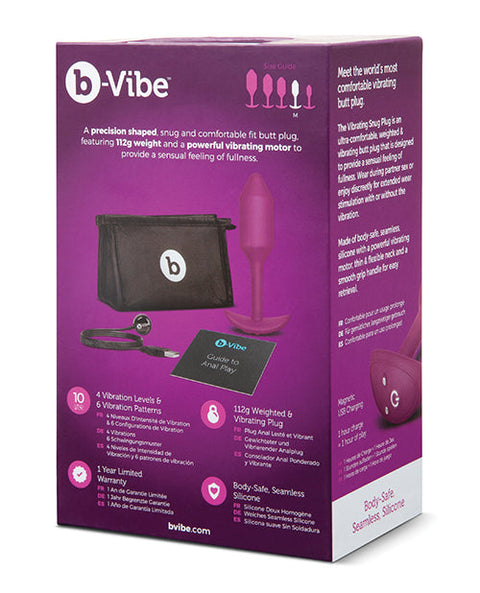 b-Vibe Vibrating Weighted Snug Plug M - 112 g