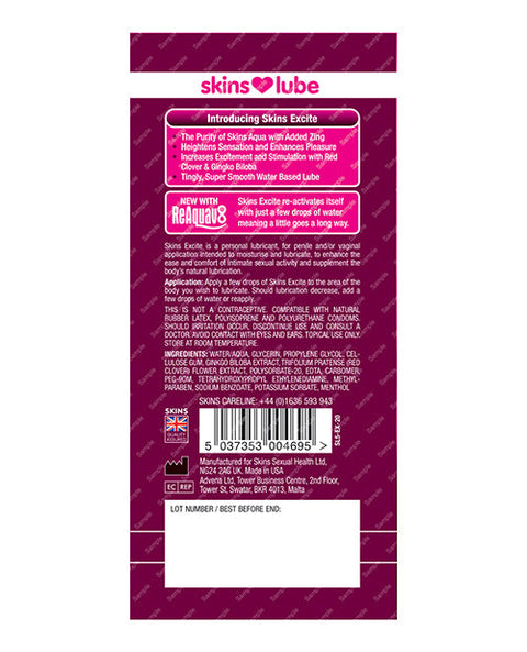 Skins Excite Water Based Lubricant