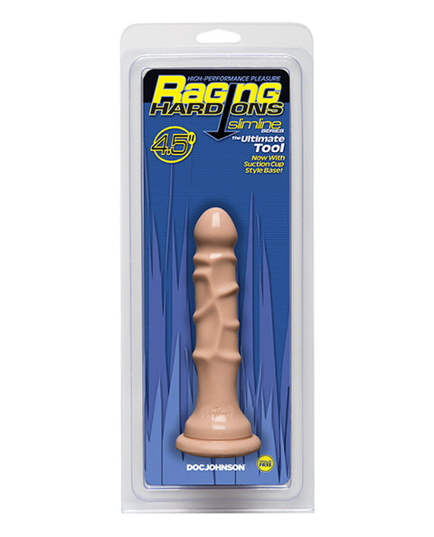 Raging Hard Ons Slimline 4.5" Dong w/Suction Cup - Flesh