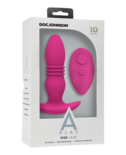 A Play Rise Rechargeable Silicone Anal Plug w/Remote