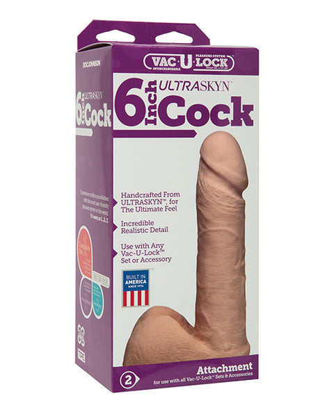 Vac-U-Lock 6" Ultraskyn Cock