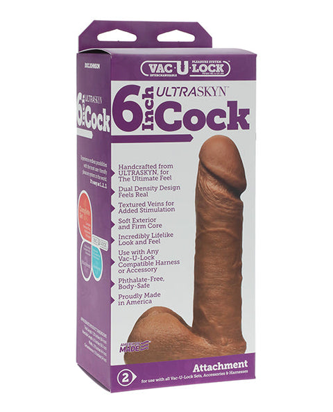 Vac-U-Lock 6" Ultraskyn Cock