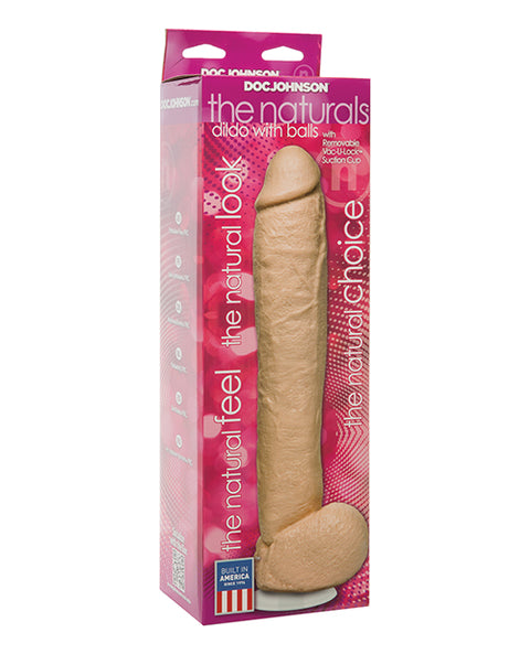The Naturals 12" Cock w/Balls - Flesh