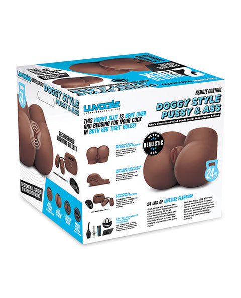 Luvdollz Remote Control Rechargeable Doggy Style Pussy & Ass w/Douche