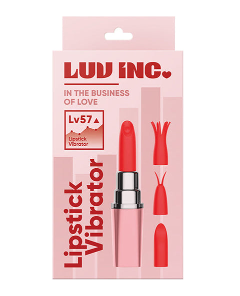 Luv Inc. Lipstick Vibrator w/4 Heads