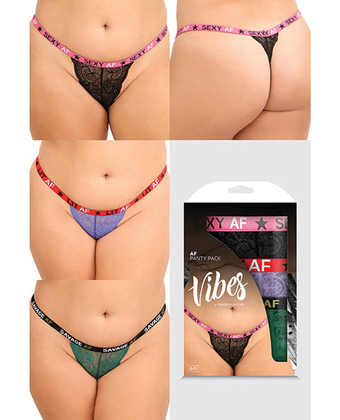 Vibes AF 3 Pack Thongs Assorted Colors
