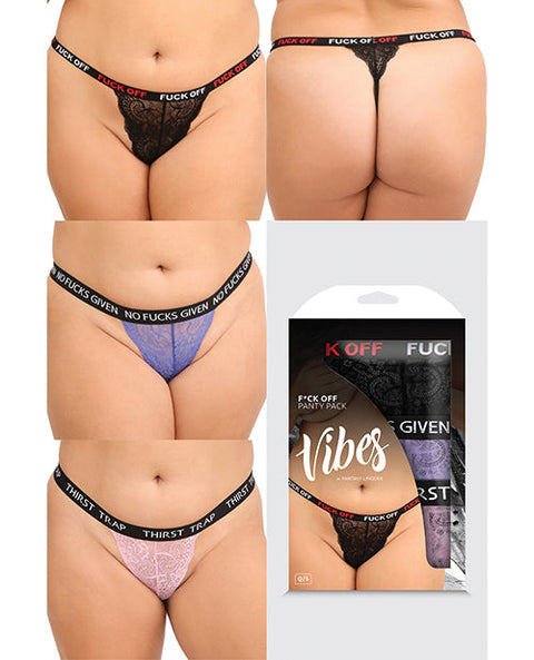 Vibes Fuck 3 Pack Thongs Assorted Colors