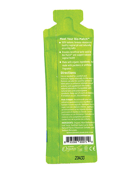 Good Clean Love Bio Match Restore Moisturizing Personal Lubricant