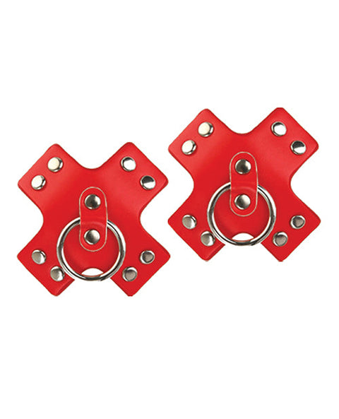 Nipplicious Seducer Leather Pasties w/Ring