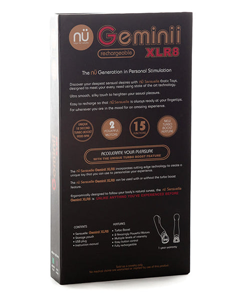 Nu Sensuelle Geminii XLR8 Turbo Boost G Spot