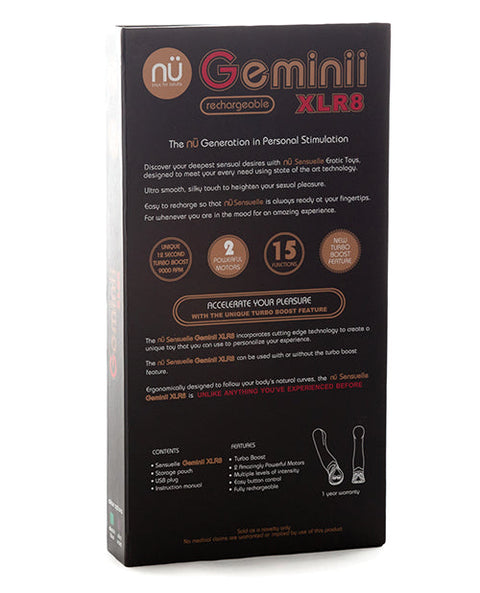 Nu Sensuelle Geminii XLR8 Turbo Boost G Spot