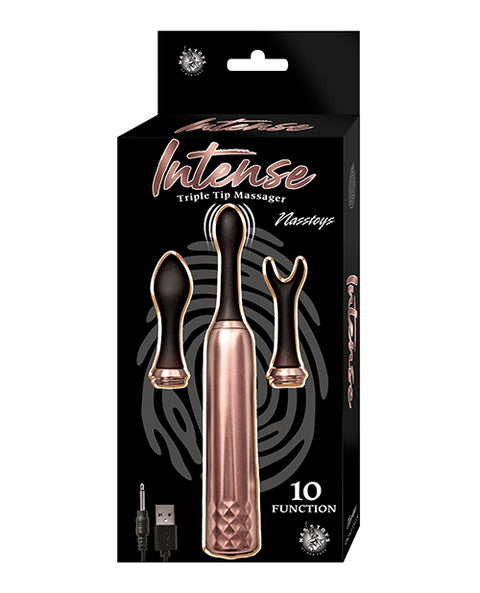 Intense Triple Tip Massager - Rose Gold