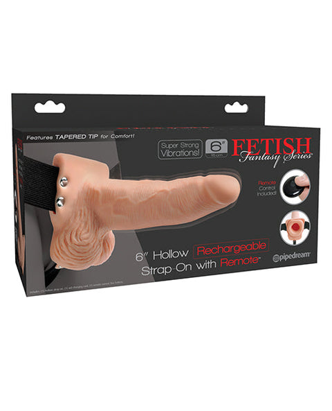 Fetish Fantasy Series 6" Hollow Rechargeable Strap On