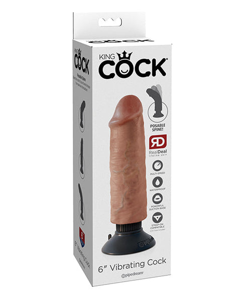 King Cock 6" Vibrating Cock