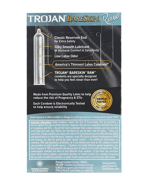 Trojan BareSkin Raw Condom - Pack of