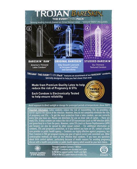 Trojan BareSkin EveryTHIN Condom - Variety Pack of