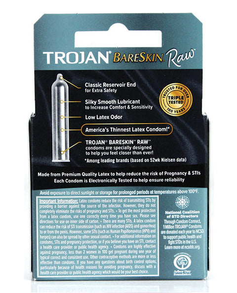 Trojan BareSkin Raw Condom - Pack of