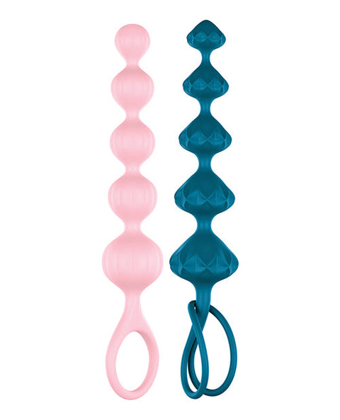 Satisfyer Love Beads Soft Silicone Beads -  Set of 2 Black