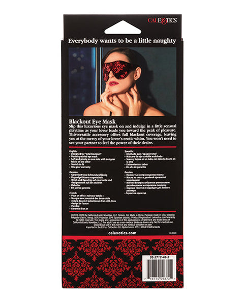 Scandal Black Out Eyemask - Black/Red
