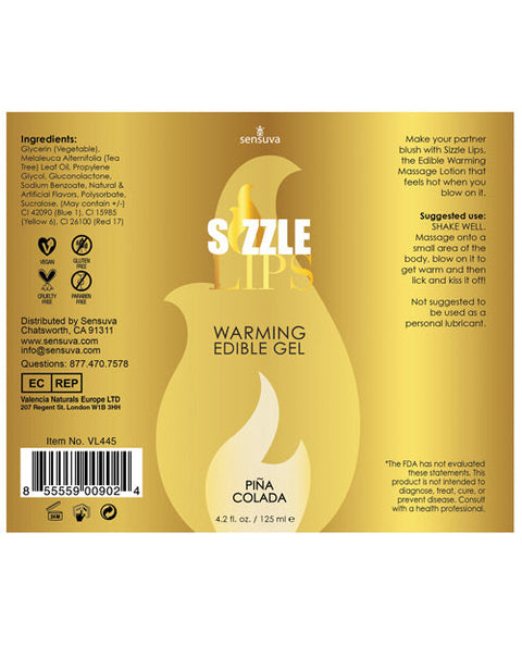 Sizzle Lips Warming Gel - 4.2 oz Bottle