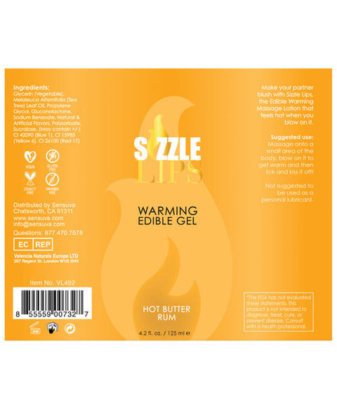Sizzle Lips Warming Gel - 4.2 oz Bottle