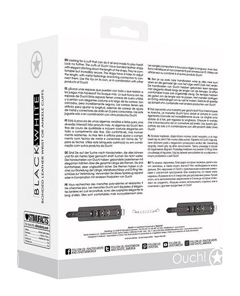 Shots Ouch Black & White Bonded Leather
