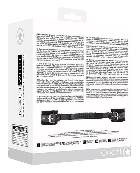 Shots Ouch Black & White Bonded Leather