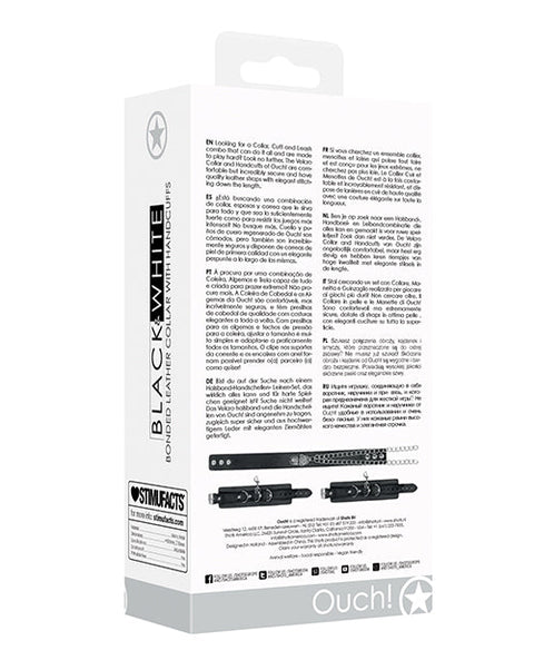 Shots Ouch Black & White Bonded Leather