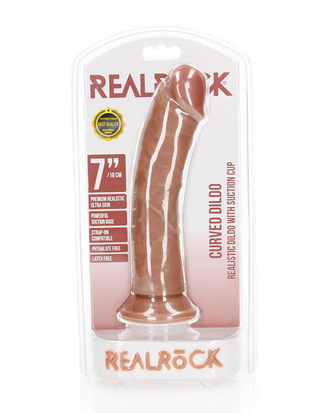 Shots RealRock Realistic 7" Curved Dildo