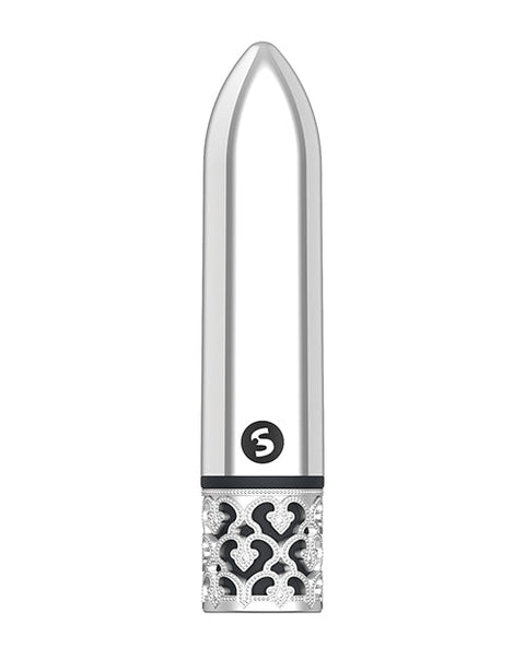 Shots Royal Gem Glamour Rechargeable Bullet - Silver
