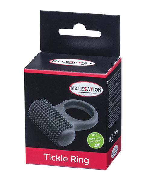 MALESATION Tickle Me Nubbed Cock Ring - Black
