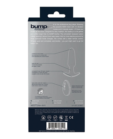 VeDO Bump Plus Rechargeable Remote Control Anal Vibe