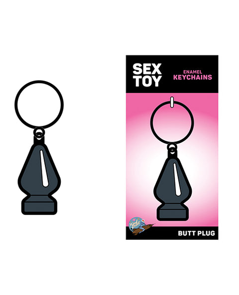 Wood Rocket Sex Toy Butt Plug Keychain