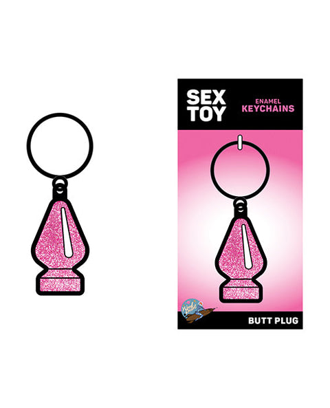 Wood Rocket Sex Toy Butt Plug Keychain