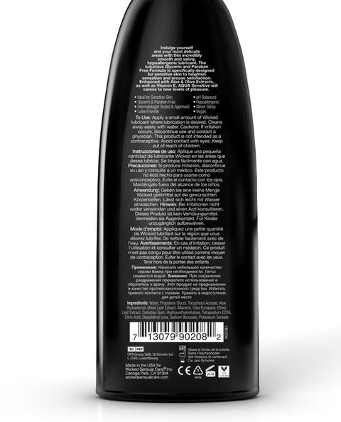 Wicked Sensual Care Hypoallergenic Aqua Sensitive Water Based Lubricant